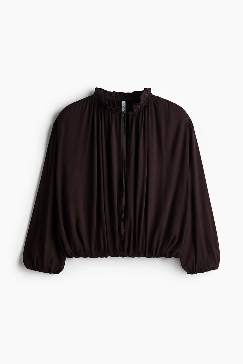 H&M Gathered viscose top